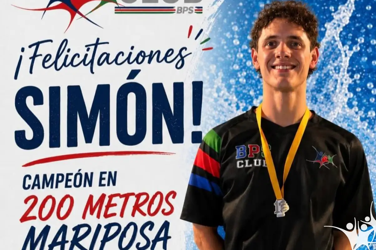 ¡Felicitaciones Simón! Campeón en 200 metros mariposa